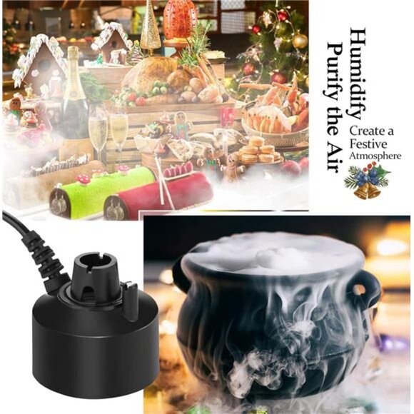 Mist Maker Witch Cauldron Fog Maker for Halloween/Christmas Party Water Fountain - Picture 4 of 8